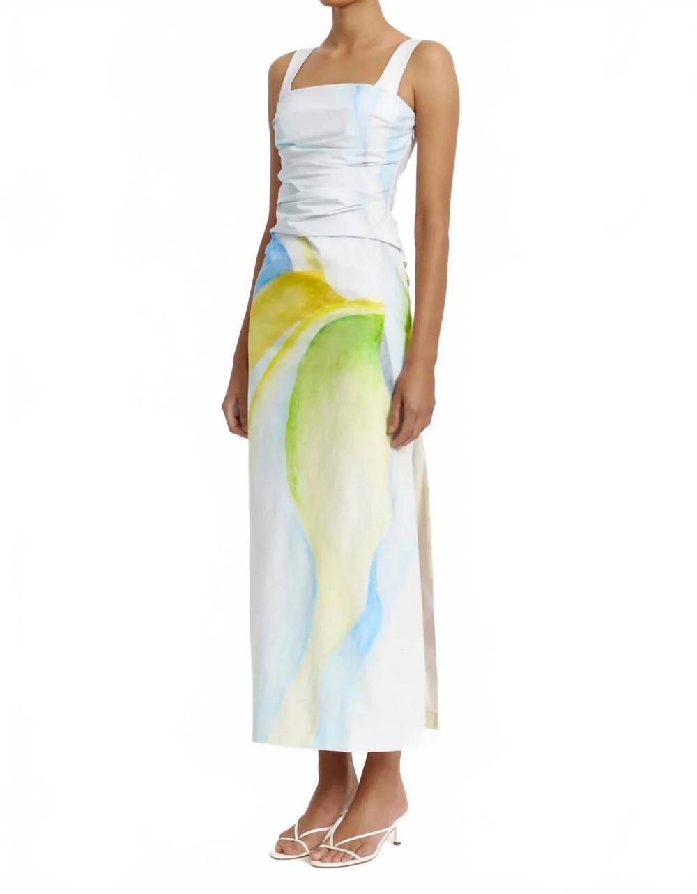 NEW SIGNIFICANT OTHER phoebe maxi dress in seaglass print - Picture 3 of 5